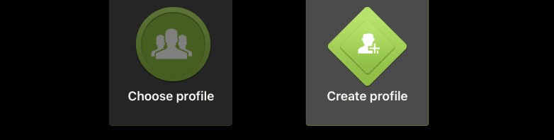 Creating a profile in the app